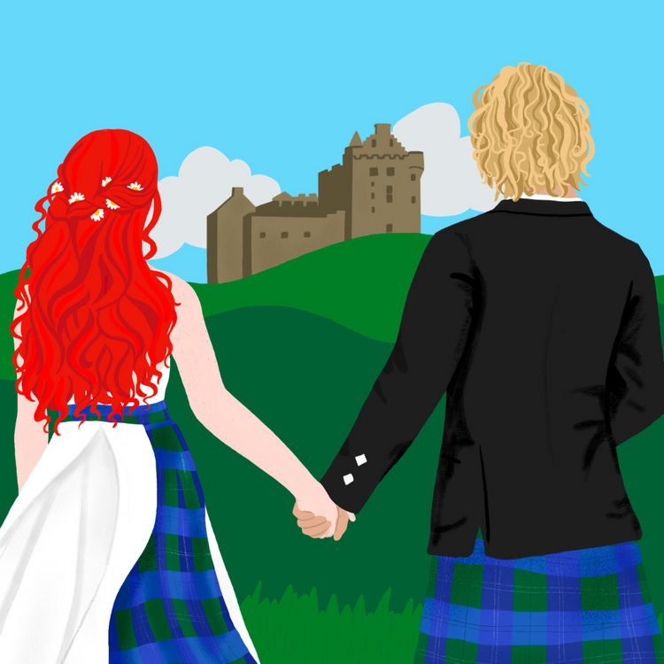 Cover for Wedding Games, featuring Zoe and Rory dressed for their wedding