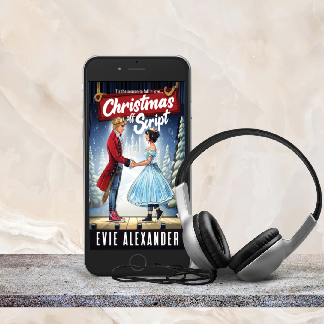 audio book cover for author narrated audio book Christmas off Script