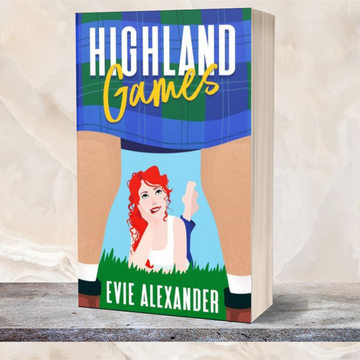 print book cover for steamy scottish romcom Highland Games