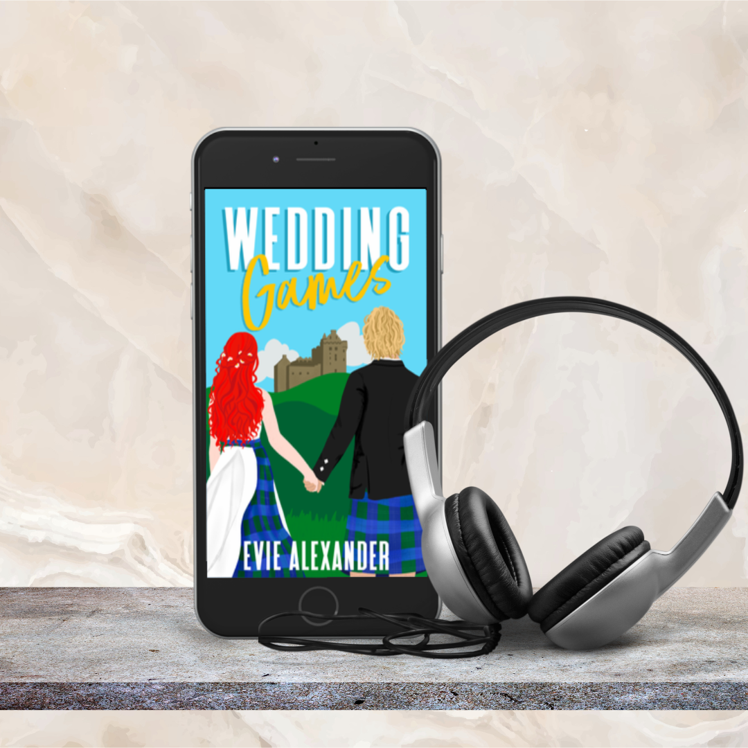 steamy romcom wedding games audio book cover