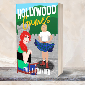 Print Book cover for sizzling romantic comedy Hollywood Games