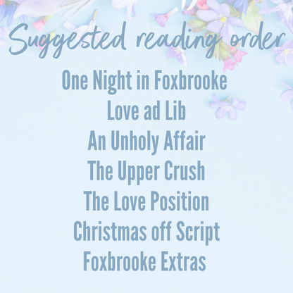 Suggested reading order for the Foxbrooke Series