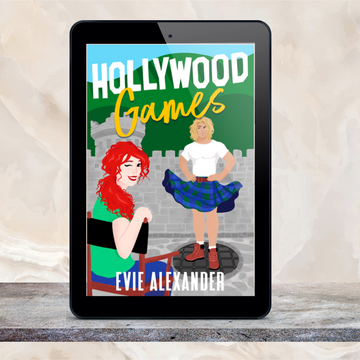 eBook cover for steamy romcom Hollywood Games