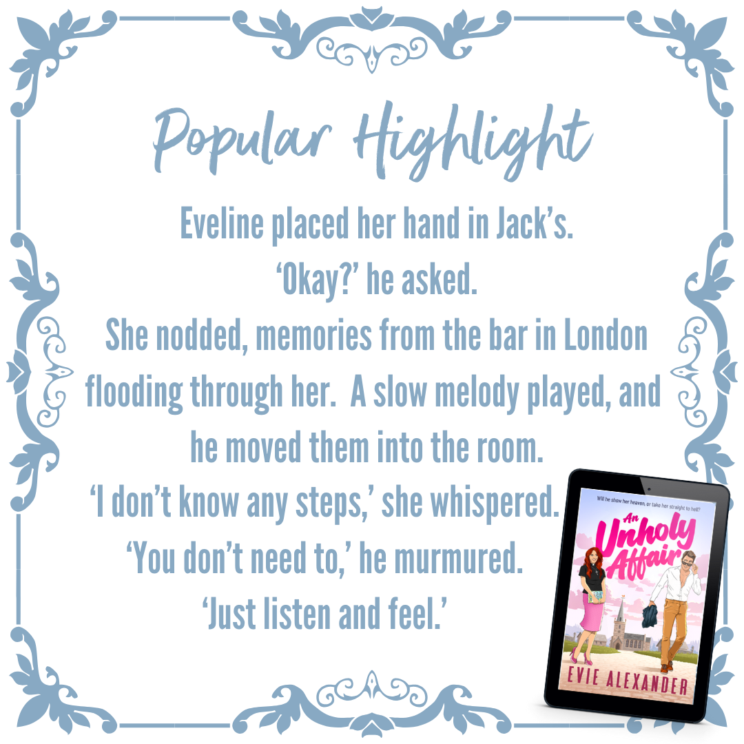 popular moment from the contemporary romance novel An Unholy Affair