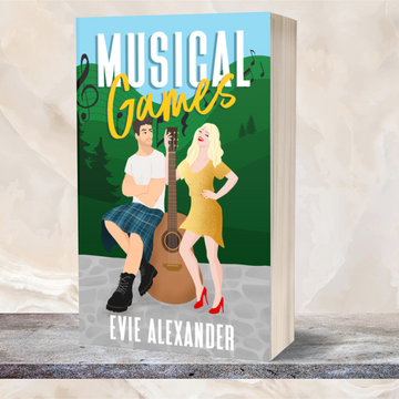 print book cover for steamy romcom Musical Games